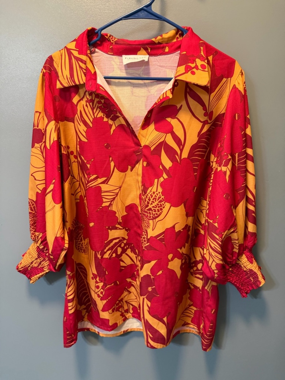 Vibrant Floral Button-Up Top